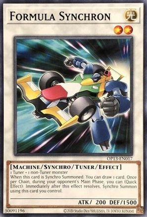 Formula Synchron (OP13-EN017) - OTS Tournament Pack 13 Unlimited - Premium Yugioh Single from Konami - Just $0.46! Shop now at Game Crave Tournament Store