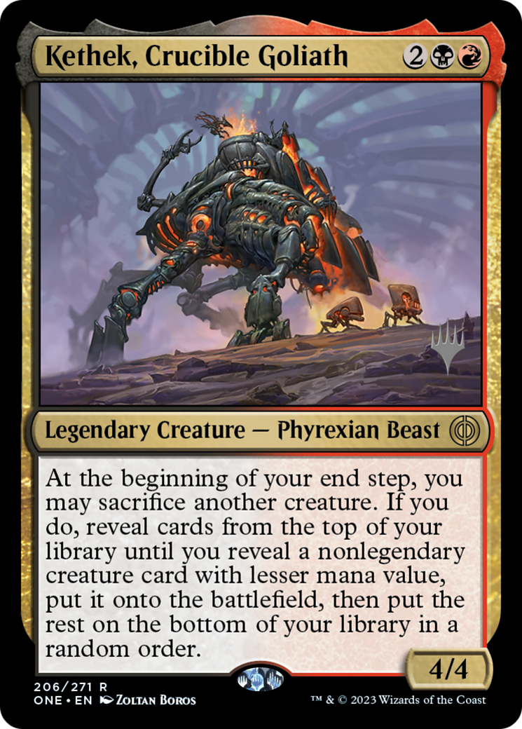 Kethek, Crucible Goliath (PONE-206P) - Phyrexia: All Will Be One Promos - Premium MTG Single from Wizards of the Coast - Just $0.09! Shop now at Game Crave Tournament Store