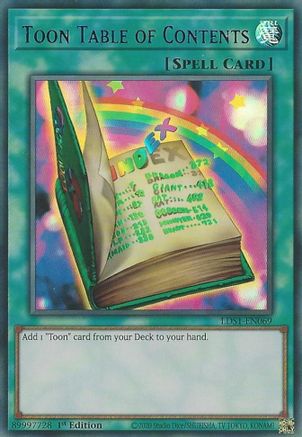 Toon Table of Contents (Blue) (LDS1-EN069) - Legendary Duelists: Season 1 1st Edition - Premium Yugioh Single from Konami - Just $2.62! Shop now at Game Crave Tournament Store