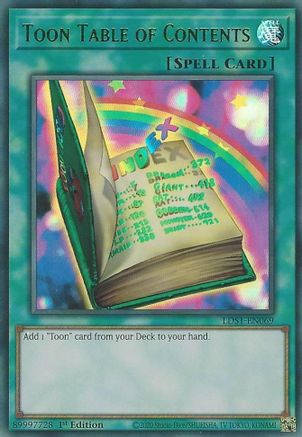 Toon Table of Contents (Green) (LDS1-EN069) - Legendary Duelists: Season 1 1st Edition - Premium Yugioh Single from Konami - Just $1.81! Shop now at Game Crave Tournament Store
