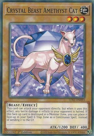 Crystal Beast Amethyst Cat (LDS1-EN093) - Legendary Duelists: Season 1 1st Edition - Premium Yugioh Single from Konami - Just $0.25! Shop now at Game Crave Tournament Store