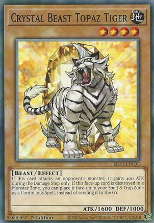 Crystal Beast Topaz Tiger (LDS1-EN096) - Legendary Duelists: Season 1 1st Edition - Premium Yugioh Single from Konami - Just $0.25! Shop now at Game Crave Tournament Store