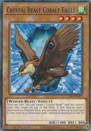 Crystal Beast Cobalt Eagle (LDS1-EN097) - Legendary Duelists: Season 1 1st Edition - Premium Yugioh Single from Konami - Just $0.25! Shop now at Game Crave Tournament Store