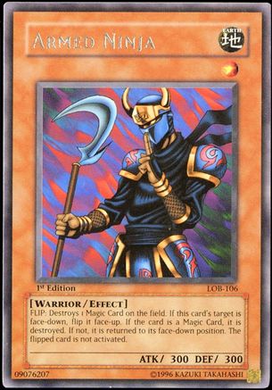 Armed Ninja (LOB-106) - The Legend of Blue Eyes White Dragon Unlimited - Premium Yugioh Single from Konami - Just $0.28! Shop now at Game Crave Tournament Store