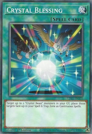 Crystal Blessing (LDS1-EN105) - Legendary Duelists: Season 1 1st Edition - Premium Yugioh Single from Konami - Just $0.25! Shop now at Game Crave Tournament Store