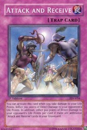 Attack and Receive (PSV-054) - Pharaoh's Servant 1st Edition - Premium Yugioh Single from Konami - Just $0.25! Shop now at Game Crave Tournament Store