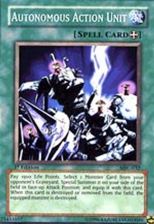 Autonomous Action Unit (MFC-032) - Magician's Force 1st Edition - Premium Yugioh Single from Konami - Just $0.44! Shop now at Game Crave Tournament Store