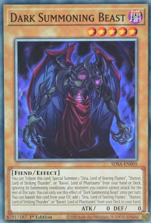 Dark Summoning Beast (SDSA-EN005) - Structure Deck: Sacred Beasts 1st Edition - Premium Yugioh Single from Konami - Just $0.28! Shop now at Game Crave Tournament Store