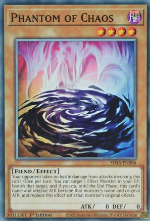 Phantom of Chaos (SDSA-EN006) - Structure Deck: Sacred Beasts 1st Edition - Premium Yugioh Single from Konami - Just $0.25! Shop now at Game Crave Tournament Store