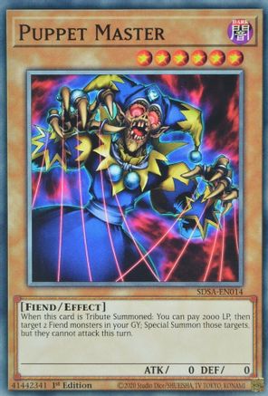 Puppet Master (SDSA-EN014) - Structure Deck: Sacred Beasts 1st Edition - Premium Yugioh Single from Konami - Just $0.08! Shop now at Game Crave Tournament Store