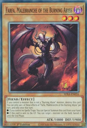 Farfa, Malebranche of the Burning Abyss (SDSA-EN016) - Structure Deck: Sacred Beasts 1st Edition - Premium Yugioh Single from Konami - Just $0.25! Shop now at Game Crave Tournament Store