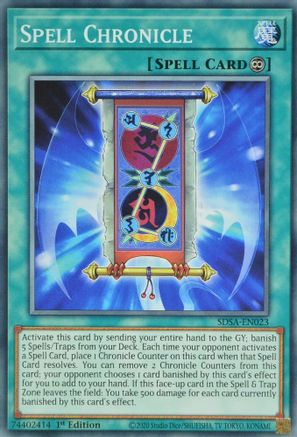 Spell Chronicle (SDSA-EN023) - Structure Deck: Sacred Beasts 1st Edition - Premium Yugioh Single from Konami - Just $0.26! Shop now at Game Crave Tournament Store