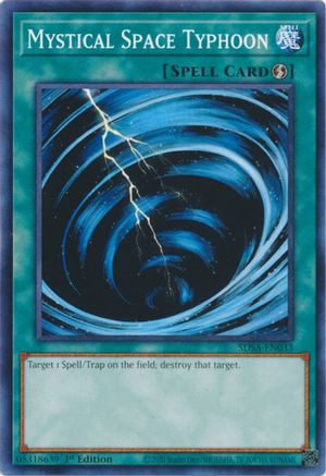 Mystical Space Typhoon (SDSA-EN033) - Structure Deck: Sacred Beasts 1st Edition - Premium Yugioh Single from Konami - Just $0.38! Shop now at Game Crave Tournament Store