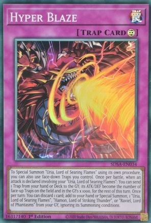 Hyper Blaze (SDSA-EN034) - Structure Deck: Sacred Beasts 1st Edition - Premium Yugioh Single from Konami - Just $0.25! Shop now at Game Crave Tournament Store