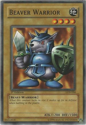Beaver Warrior (LOB-064) - The Legend of Blue Eyes White Dragon Unlimited - Premium Yugioh Single from Konami - Just $0.24! Shop now at Game Crave Tournament Store