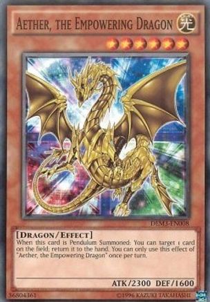 Aether, the Empowering Dragon (DEM3-EN008) - Demo Deck 2016 Unlimited - Premium Yugioh Single from Konami - Just $6! Shop now at Game Crave Tournament Store