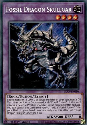 Fossil Dragon Skullgar (BLAR-EN010) - Battles of Legend: Armageddon 1st Edition - Premium Yugioh Single from Konami - Just $0.40! Shop now at Game Crave Tournament Store