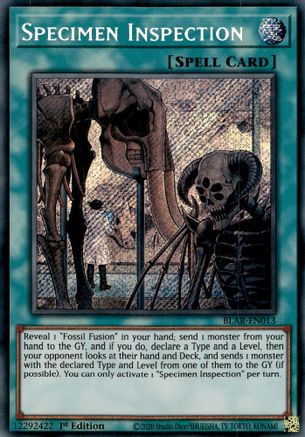 Specimen Inspection (BLAR-EN013) - Battles of Legend: Armageddon 1st Edition - Premium Yugioh Single from Konami - Just $0.26! Shop now at Game Crave Tournament Store