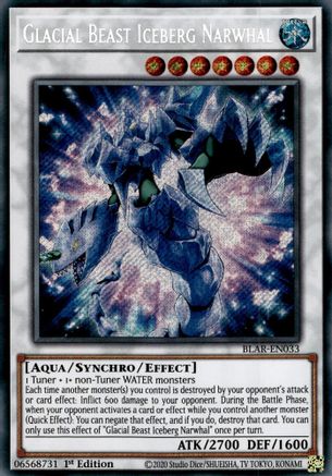 Glacial Beast Iceberg Narwhal (BLAR-EN033) - Battles of Legend: Armageddon 1st Edition - Premium Yugioh Single from Konami - Just $0.25! Shop now at Game Crave Tournament Store