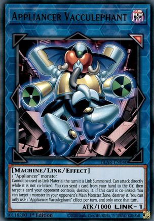 Appliancer Vacculephant (BLAR-EN040) - Battles of Legend: Armageddon 1st Edition - Premium Yugioh Single from Konami - Just $0.25! Shop now at Game Crave Tournament Store