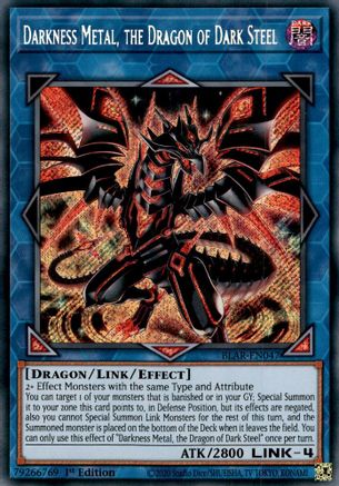 Darkness Metal, the Dragon of Dark Steel (BLAR-EN047) - Battles of Legend: Armageddon 1st Edition - Premium Yugioh Single from Konami - Just $4.80! Shop now at Game Crave Tournament Store