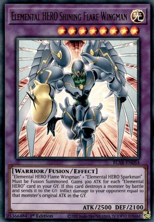Elemental HERO Shining Flare Wingman (BLAR-EN054) - Battles of Legend: Armageddon 1st Edition - Premium Yugioh Single from Konami - Just $0.11! Shop now at Game Crave Tournament Store