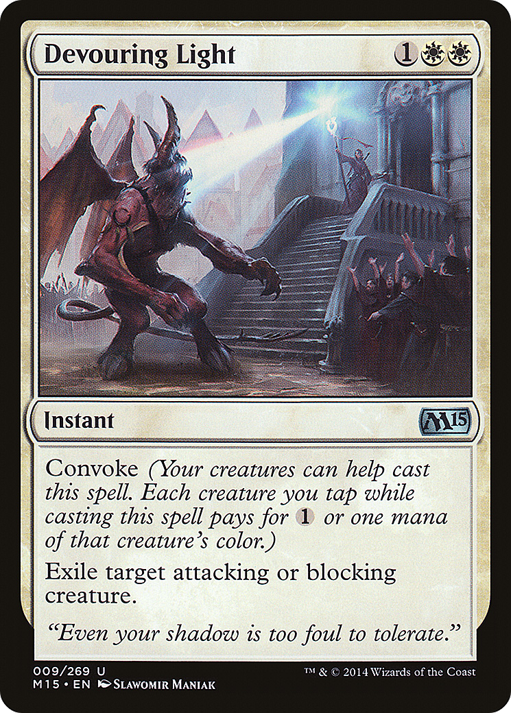 Devouring Light (M15-009) - Magic 2015 - Premium MTG Single from Wizards of the Coast - Just $0.25! Shop now at Game Crave Tournament Store