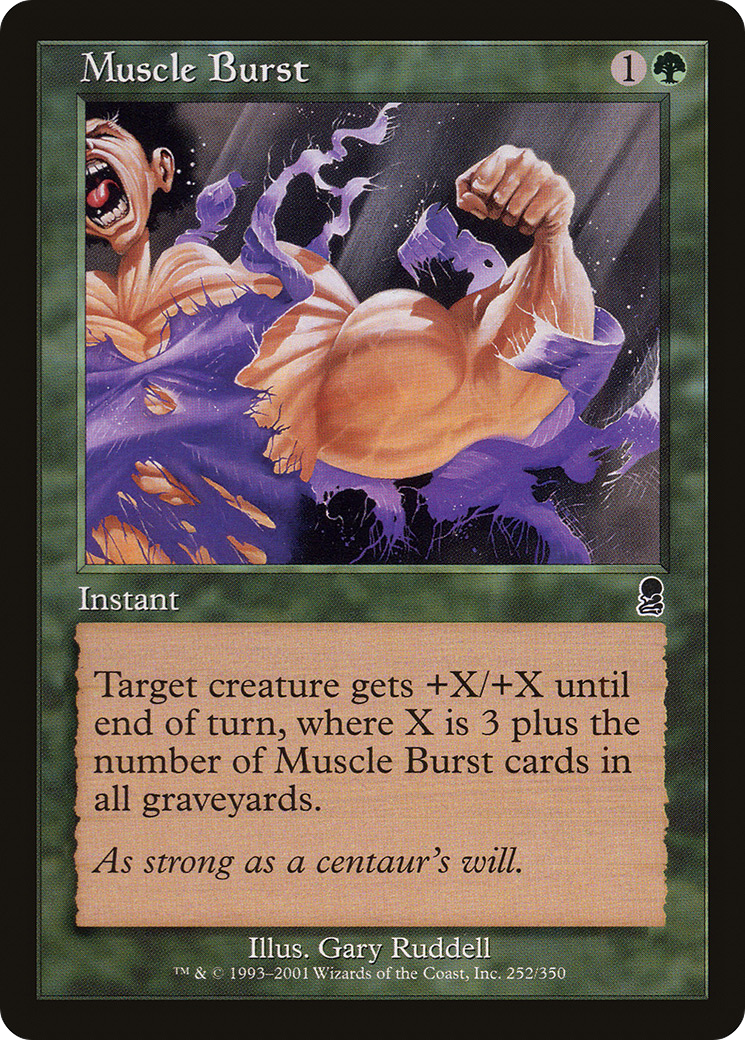 Muscle Burst (ODY-252) - Odyssey - Premium MTG Single from Wizards of the Coast - Just $0.08! Shop now at Game Crave Tournament Store