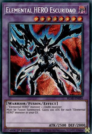 Elemental HERO Escuridao (BLAR-EN056) - Battles of Legend: Armageddon 1st Edition - Premium Yugioh Single from Konami - Just $0.90! Shop now at Game Crave Tournament Store