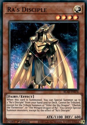 Ra's Disciple (BLAR-EN076) - Battles of Legend: Armageddon 1st Edition - Premium Yugioh Single from Konami - Just $0.26! Shop now at Game Crave Tournament Store