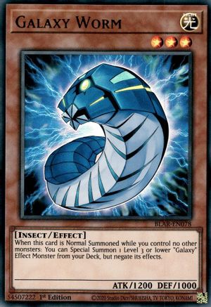 Galaxy Worm (BLAR-EN078) - Battles of Legend: Armageddon 1st Edition - Premium Yugioh Single from Konami - Just $0.25! Shop now at Game Crave Tournament Store