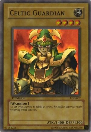 Celtic Guardian (LOB-007) - The Legend of Blue Eyes White Dragon 1st Edition - Premium Yugioh Single from Konami - Just $104.38! Shop now at Game Crave Tournament Store