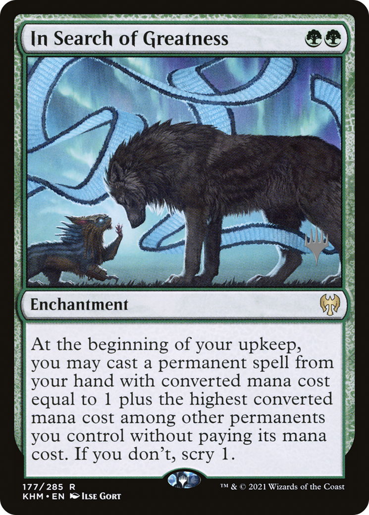 In Search of Greatness (PKHM-177P) - Kaldheim Promos - Premium MTG Single from Wizards of the Coast - Just $0.22! Shop now at Game Crave Tournament Store