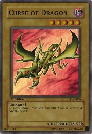 Curse of Dragon (LOB-066) - The Legend of Blue Eyes White Dragon 1st Edition - Premium Yugioh Single from Konami - Just $27.03! Shop now at Game Crave Tournament Store
