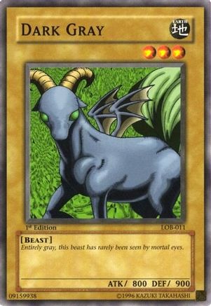 Dark Gray (LOB-011) - The Legend of Blue Eyes White Dragon 1st Edition - Premium Yugioh Single from Konami - Just $0.82! Shop now at Game Crave Tournament Store