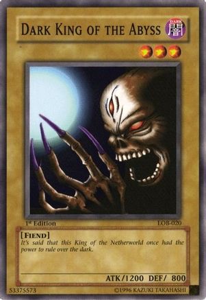 Dark King of the Abyss (LOB-020) - The Legend of Blue Eyes White Dragon Unlimited - Premium Yugioh Single from Konami - Just $0.25! Shop now at Game Crave Tournament Store