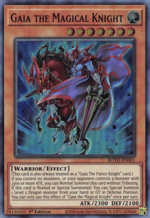 Gaia the Magical Knight (ROTD-EN001) - Rise of the Duelist 1st Edition - Premium Yugioh Single from Konami - Just $0.31! Shop now at Game Crave Tournament Store