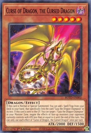 Curse of Dragon, the Cursed Dragon (ROTD-EN002) - Rise of the Duelist 1st Edition - Premium Yugioh Single from Konami - Just $0.25! Shop now at Game Crave Tournament Store