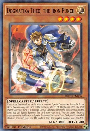 Dogmatika Theo, the Iron Punch (ROTD-EN006) - Rise of the Duelist 1st Edition - Premium Yugioh Single from Konami - Just $0.25! Shop now at Game Crave Tournament Store
