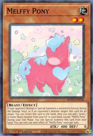 Melffy Pony (ROTD-EN020) - Rise of the Duelist 1st Edition - Premium Yugioh Single from Konami - Just $0.25! Shop now at Game Crave Tournament Store