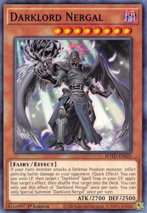 Darklord Nergal (ROTD-EN025) - Rise of the Duelist 1st Edition - Premium Yugioh Single from Konami - Just $0.25! Shop now at Game Crave Tournament Store