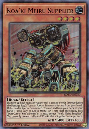 Koa'ki Meiru Supplier (ROTD-EN030) - Rise of the Duelist 1st Edition - Premium Yugioh Single from Konami - Just $0.27! Shop now at Game Crave Tournament Store