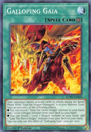 Galloping Gaia (ROTD-EN049) - Rise of the Duelist 1st Edition - Premium Yugioh Single from Konami - Just $0.26! Shop now at Game Crave Tournament Store