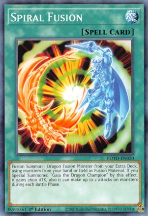 Spiral Fusion (ROTD-EN050) - Rise of the Duelist 1st Edition - Premium Yugioh Single from Konami - Just $0.25! Shop now at Game Crave Tournament Store