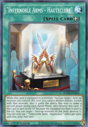"Infernoble Arms - Hauteclere" (ROTD-EN054) - Rise of the Duelist 1st Edition - Premium Yugioh Single from Konami - Just $0.25! Shop now at Game Crave Tournament Store
