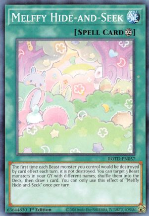 Melffy Hide-and-Seek (ROTD-EN057) - Rise of the Duelist 1st Edition - Premium Yugioh Single from Konami - Just $0.25! Shop now at Game Crave Tournament Store
