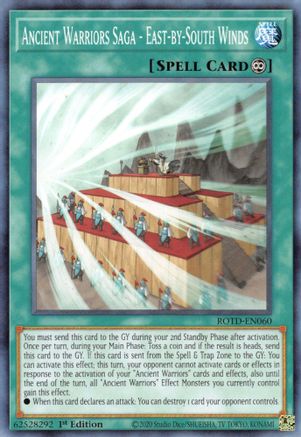 Ancient Warriors Saga - East-by-South Winds (ROTD-EN060) - Rise of the Duelist 1st Edition - Premium Yugioh Single from Konami - Just $0.25! Shop now at Game Crave Tournament Store