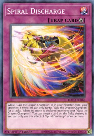 Spiral Discharge (ROTD-EN068) - Rise of the Duelist 1st Edition - Premium Yugioh Single from Konami - Just $0.25! Shop now at Game Crave Tournament Store