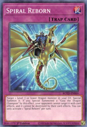 Spiral Reborn (ROTD-EN069) - Rise of the Duelist 1st Edition - Premium Yugioh Single from Konami - Just $0.25! Shop now at Game Crave Tournament Store
