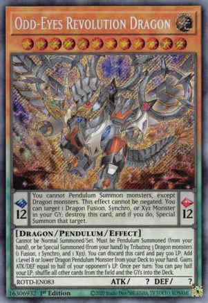 Odd-Eyes Revolution Dragon (ROTD-EN083) - Rise of the Duelist 1st Edition - Premium Yugioh Single from Konami - Just $3.25! Shop now at Game Crave Tournament Store
